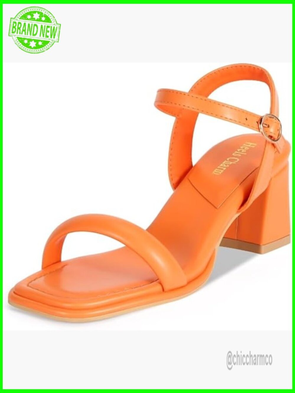 Chunky Block Heeled Sandals 2.5" Open Toe Ankle Strap Dress Shoes